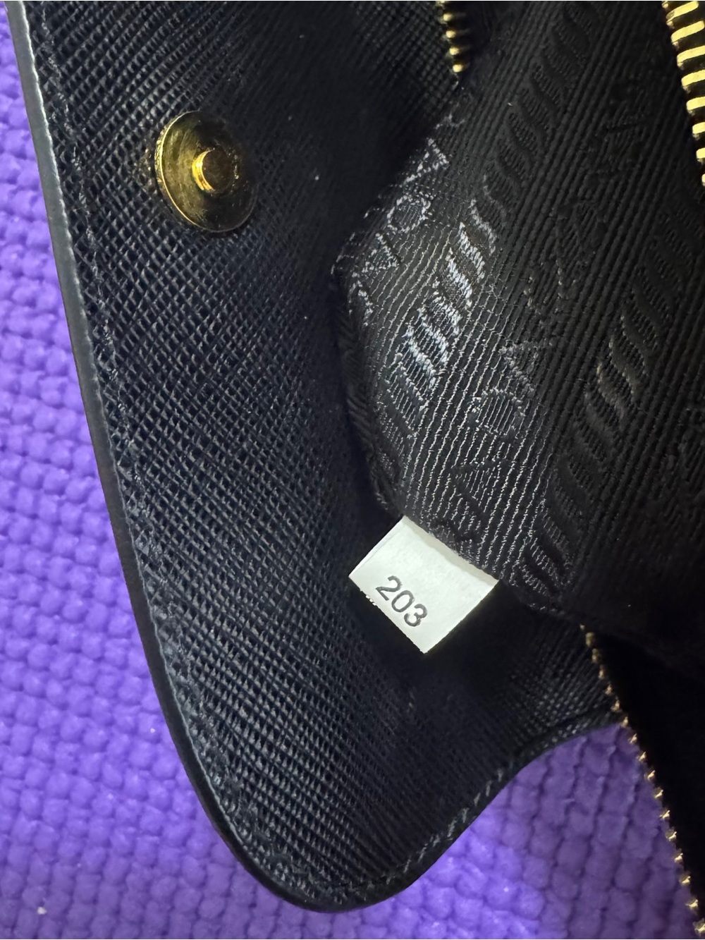 Prada Black Shoulder Bag with Gold Chain Strap w/ COA - Picture 6 of 10